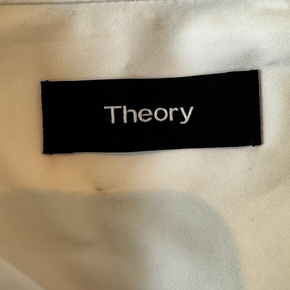 THEORY Men's Sylvain_Kenai White Button Down Shirt Size XL - Picture 4 of 8